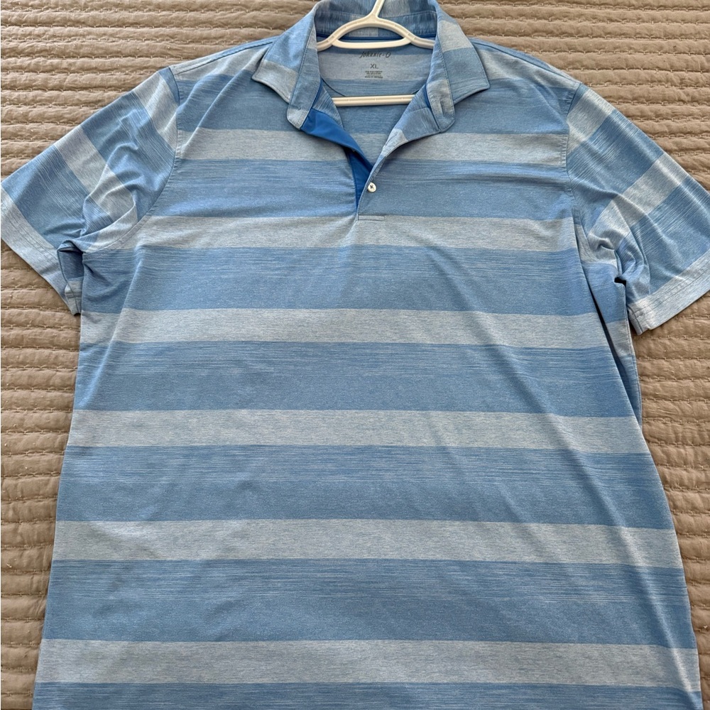 Johnnie-O Light Blue and Gray Polo Shirt